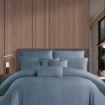Picture of AKEMI Lyocell Colour Radiant Fitted Sheet Set 900TC - Slate Blue (Super Single/ Queen/ King)