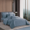 Picture of AKEMI Lyocell Colour Radiant Fitted Sheet Set 900TC - Slate Blue (Super Single/ Queen/ King)