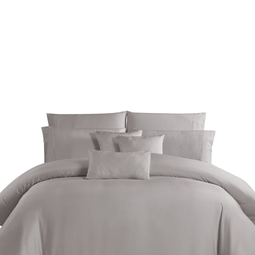 Picture of AKEMI Lyocell Colour Radiant Quilt Cover Set 900TC - French Grey (Super Single/ Queen/ King)
