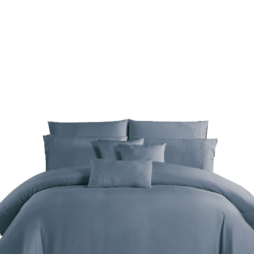 Picture of AKEMI Lyocell Colour Radiant Quilt Cover Set 900TC - Slate Blue (Super Single/ Queen/ King)