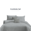 Picture of ai by AKEMI Colourkissed Collection Comforter Set | 100% MicroXT 700TC - Concrete Ash (Super Single/Queen/King)
