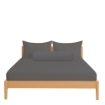 Picture of ai by AKEMI ColourJoy Collection Fitted Sheet Set | 100% MicroXT 650TC - Koala Grey (Super Single/Queen/King)