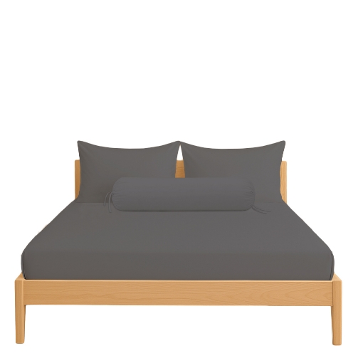 Picture of ai by AKEMI ColourJoy Collection Fitted Sheet Set | 100% MicroXT 650TC - Koala Grey (Super Single/Queen/King)