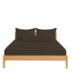 Picture of ai by AKEMI ColourJoy Collection Fitted Sheet Set | 100% MicroXT 650TC - Groot Brown (Super Single/Queen/King)