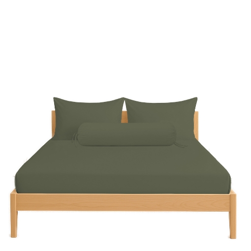 Picture of ai by AKEMI ColourJoy Collection Fitted Sheet Set | 100% MicroXT 650TC - Sage Green (Super Single/Queen/King)