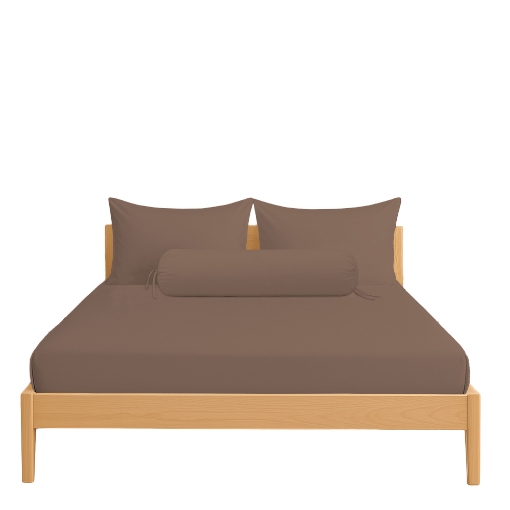 Picture of ai by AKEMI ColourJoy Collection Fitted Sheet Set | 100% MicroXT 650TC - Nagoya Orange (Super Single/Queen/King)