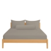 Picture of ai by AKEMI ColourJoy Collection Fitted Sheet Set | 100% MicroXT 650TC - Ecru (Super Single/Queen/King)