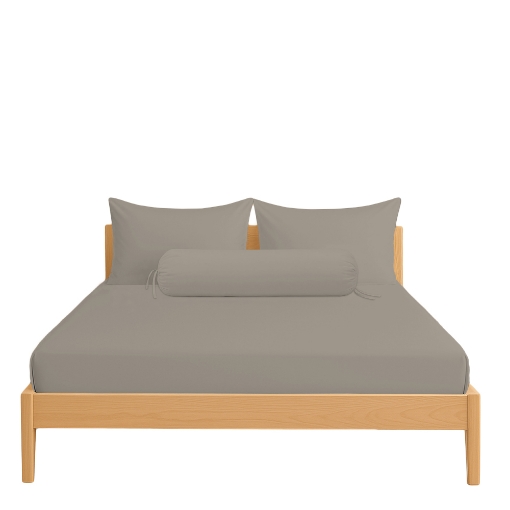 Picture of ai by AKEMI ColourJoy Collection Fitted Sheet Set | 100% MicroXT 650TC - Ecru (Super Single/Queen/King)