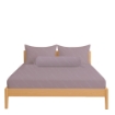 Picture of ai by AKEMI Colourkissed Collection Fitted Sheet Set | 100% MicroXT 700TC - Dove Purple (Super Single/Queen/King)