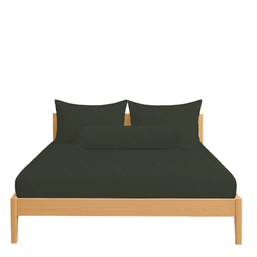 Picture of ai by AKEMI Colourkissed Collection Fitted Sheet Set | 100% MicroXT 700TC - Tibet Green (Super Single/Queen/King)