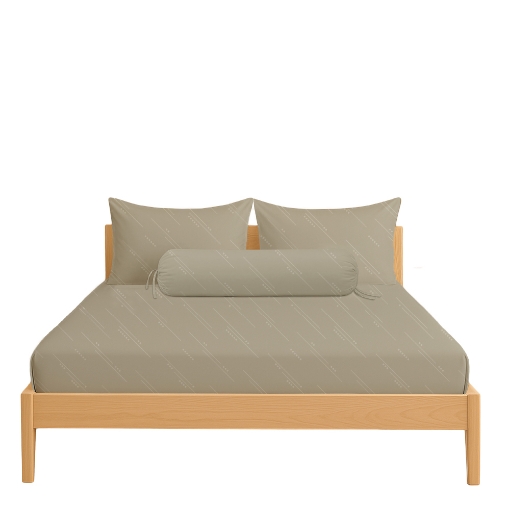 Picture of ai by AKEMI Colourkissed Collection Fitted Sheet Set | 100% MicroXT 700TC - Macadamia Beige (Super Single/Queen/King)