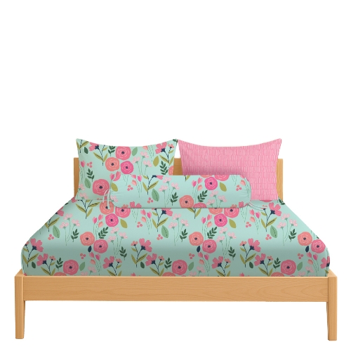 Picture of ai by AKEMI Lovesome Collection Fitted Sheet Set | 100% MicroXT 650TC - Addilyn (Super Single/Queen/King)