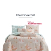Picture of AKEMI Cotton Twill HeiQ Allergen Cheeky Cheeks Fitted Sheet Set 850TC - Mystical Friends (Super Single/ Queen/ King)
