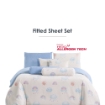 Picture of AKEMI Cotton Twill HeiQ Allergen Cheeky Cheeks Fitted Sheet Set 850TC - Cloudy Rainbow (Super Single/ Queen/ King)