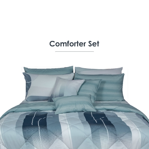 Picture of AKEMI Cotton Essentials Enclave Joy Comforter Set | 100% Cotton 650 TC - Villard (Super Single/ Queen/ King)