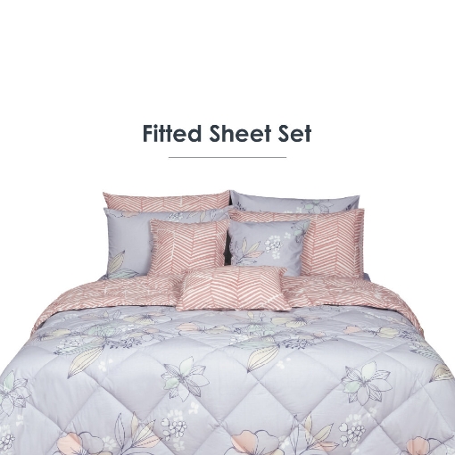 Picture of AKEMI Cotton Essentials Embrace Charm Fitted Sheet Set 600TC - Caravaca (Super Single/ Queen/ King)