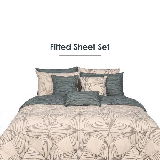 Picture of AKEMI Cotton Essentials Embrace Charm Fitted Sheet Set 600TC - Prades (Super Single/ Queen/ King)