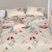 Picture of AKEMI Cotton Essentials Jovial Kids Fitted Sheet Set 600TC - Hello Summer (Super Single/ Queen/ King)
