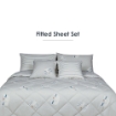Picture of AKEMI Cotton Essentials Jovial Kids Fitted Sheet Set 600TC - Sky Drift (Super Single/ Queen/ King)