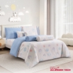 Picture of AKEMI Cotton Twill HeiQ Allergen Cheeky Cheeks Quilt Cover Set 850TC - Cloudy Rainbow (Super Single/ Queen/ King)