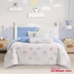 Picture of AKEMI Cotton Twill HeiQ Allergen Cheeky Cheeks Quilt Cover Set 850TC - Cloudy Rainbow (Super Single/ Queen/ King)