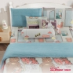 Picture of AKEMI Cotton Twill HeiQ Allergen Cheeky Cheeks Quilt Cover Set 850TC - Shopping Day (Super Single/ Queen/ King)