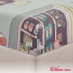 Picture of AKEMI Cotton Twill HeiQ Allergen Cheeky Cheeks Quilt Cover Set 850TC - Shopping Day (Super Single/ Queen/ King)