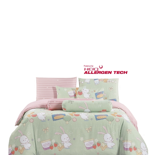 Picture of AKEMI Cotton Twill HeiQ Allergen Cheeky Cheeks Quilt Cover Set 850TC - Grocery Buddy (Super Single/ Queen/ King)