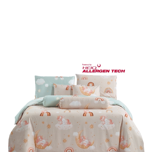 Picture of AKEMI Cotton Twill HeiQ Allergen Cheeky Cheeks Quilt Cover Set 850TC - Mystical Friends (Super Single/ Queen/ King)