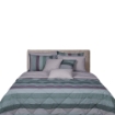 Picture of AKEMI Cotton Essentials Enclave Joy Fitted Sheet Set | 100% Cotton 650TC - Kylian (Super Single/ Queen/ King)