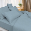 Picture of Akemi Cotton Select Colour Array Fitted Sheet Set 750TC - Celes Blue (Super Single/ Queen/ King)