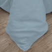 Picture of Akemi Cotton Select Colour Array Fitted Sheet Set 750TC - Celes Blue (Super Single/ Queen/ King)