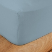 Picture of Akemi Cotton Select Colour Array Fitted Sheet Set 750TC - Celes Blue (Super Single/ Queen/ King)