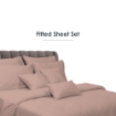Picture of Akemi Cotton Select Colour Array Fitted Sheet Set 750TC - Dreamy Peach (Super Single/ Queen/ King)