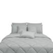 Picture of ai by AKEMI Colourkissed Collection Comforter Set | 100% MicroXT 700TC - Moonlit Grey (Super Single/Queen/King)