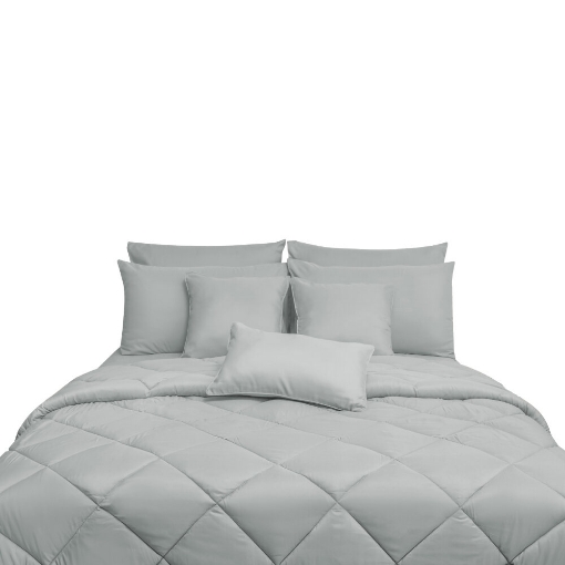 Picture of ai by AKEMI Colourkissed Collection Comforter Set | 100% MicroXT 700TC - Moonlit Grey (Super Single/Queen/King)