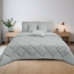 Picture of ai by AKEMI Colourkissed Collection Comforter Set | 100% MicroXT 700TC - Moonlit Grey (Super Single/Queen/King)