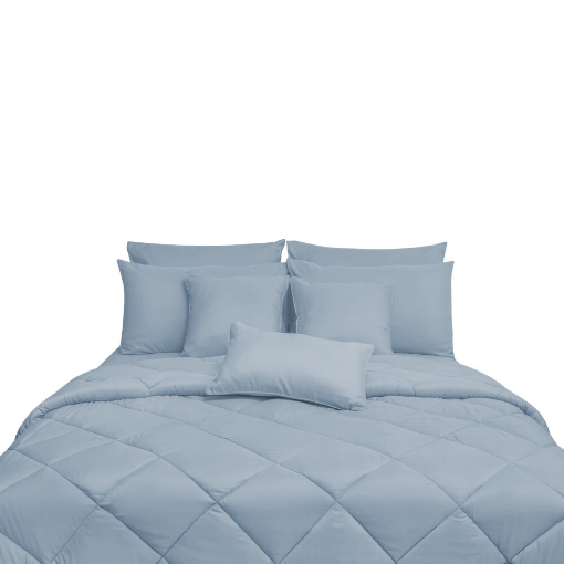 Picture of ai by AKEMI Colourkissed Collection Comforter Set | 100% MicroXT 700TC - Young Blue (Super Single/Queen/King)