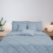 Picture of ai by AKEMI Colourkissed Collection Comforter Set | 100% MicroXT 700TC - Young Blue (Super Single/Queen/King)