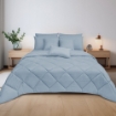 Picture of ai by AKEMI Colourkissed Collection Comforter Set | 100% MicroXT 700TC - Young Blue (Super Single/Queen/King)