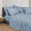 Picture of ai by AKEMI Colourkissed Collection Comforter Set | 100% MicroXT 700TC - Young Blue (Super Single/Queen/King)