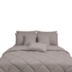 Picture of ai by AKEMI Colourkissed Collection Comforter Set | 100% MicroXT 700TC - Ashy Mud (Super Single/Queen/King)