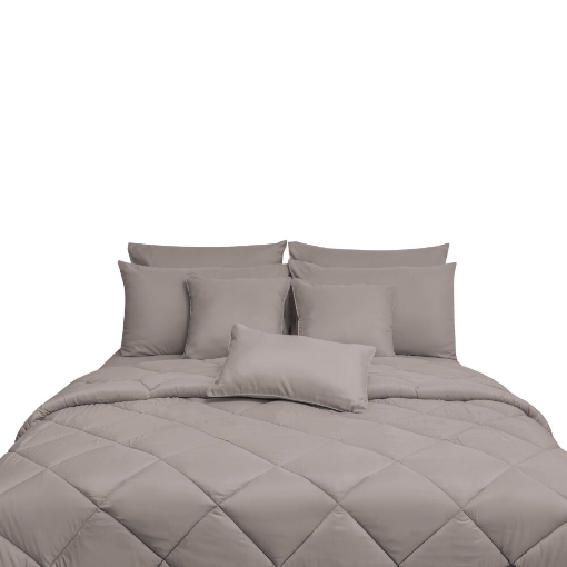 Picture of ai by AKEMI Colourkissed Collection Comforter Set | 100% MicroXT 700TC - Ashy Mud (Super Single/Queen/King)