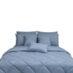 Picture of ai by AKEMI Colourkissed Collection Comforter Set | 100% MicroXT 700TC - Forestry Blue (Super Single/Queen/King)