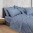 Picture of ai by AKEMI Colourkissed Collection Comforter Set | 100% MicroXT 700TC - Forestry Blue (Super Single/Queen/King)