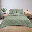 Picture of ai by AKEMI Colourkissed Collection Comforter Set | 100% MicroXT 700TC - Daily Olive (Super Single/Queen/King)