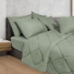 Picture of ai by AKEMI Colourkissed Collection Comforter Set | 100% MicroXT 700TC - Daily Olive (Super Single/Queen/King)
