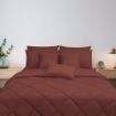 Picture of ai by AKEMI Colourkissed Collection Comforter Set | 100% MicroXT 700TC - Woody Red (Super Single/Queen/King)
