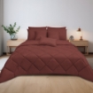 Picture of ai by AKEMI Colourkissed Collection Comforter Set | 100% MicroXT 700TC - Woody Red (Super Single/Queen/King)