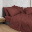 Picture of ai by AKEMI Colourkissed Collection Comforter Set | 100% MicroXT 700TC - Woody Red (Super Single/Queen/King)